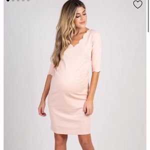 Pinkblush Maternity Scallop Pink Dress